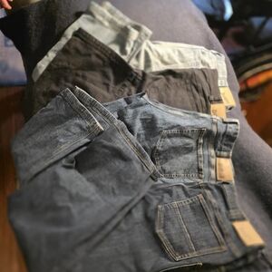 Duluth Trading Co Men's Multi-Blue and Black Straight Jeans